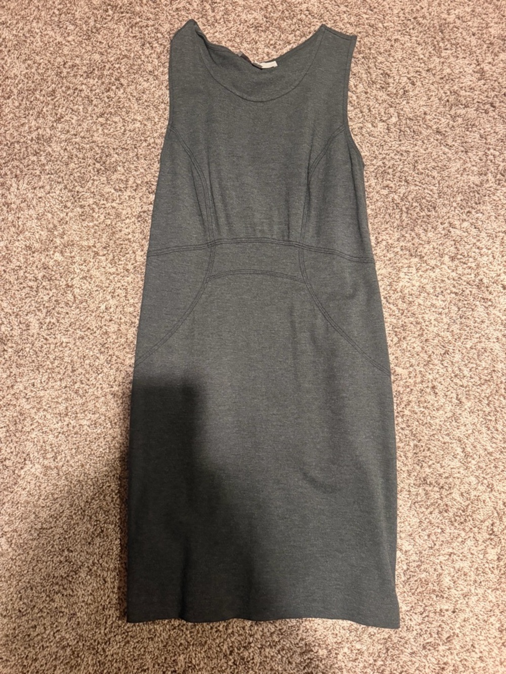 LOFT Charcoal Sleeveless Sheath Dress